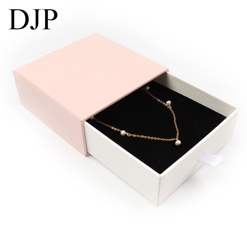 Leatherette Drawer Jewelry Box with Black Foam Leatherette drawer jewelry box with black foam insert for rings and necklaces, customized logo and color